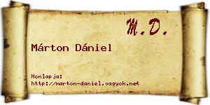 Márton Dániel névjegykártya